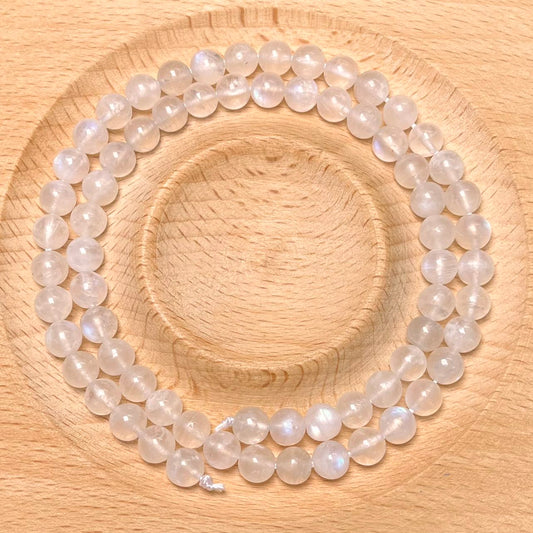 Blue Moonstone bead strand 5mm 1pc