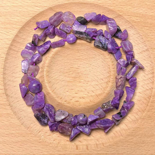 Charoite freeform bead strand 3-7mm 1pc