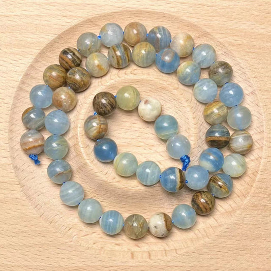 Blue Onyx bead strand 8mm 1pc